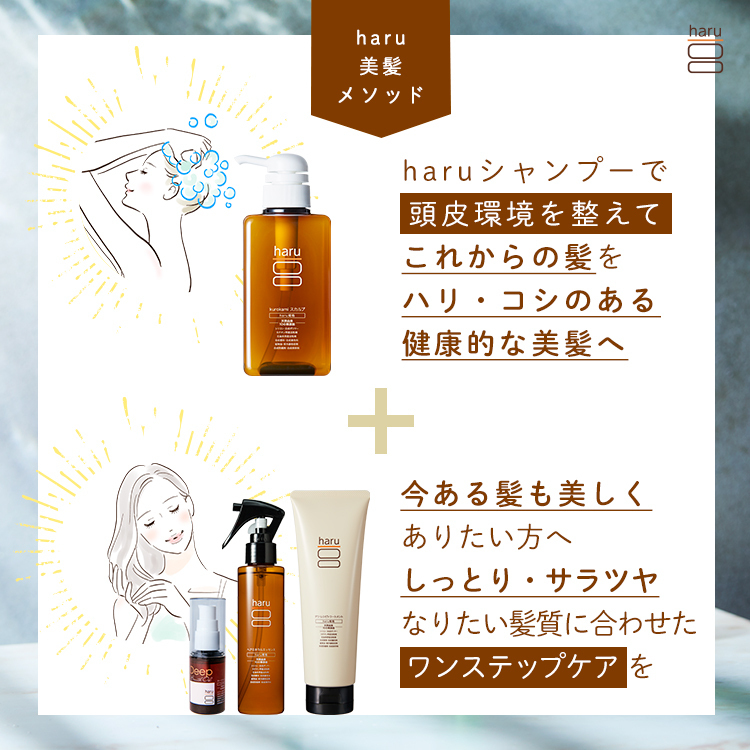  treatment ( out bus ) haru [100% natural ..].. concentration beauty care liquid [ hair mineral essence 3 pcs set (25%OFF)]