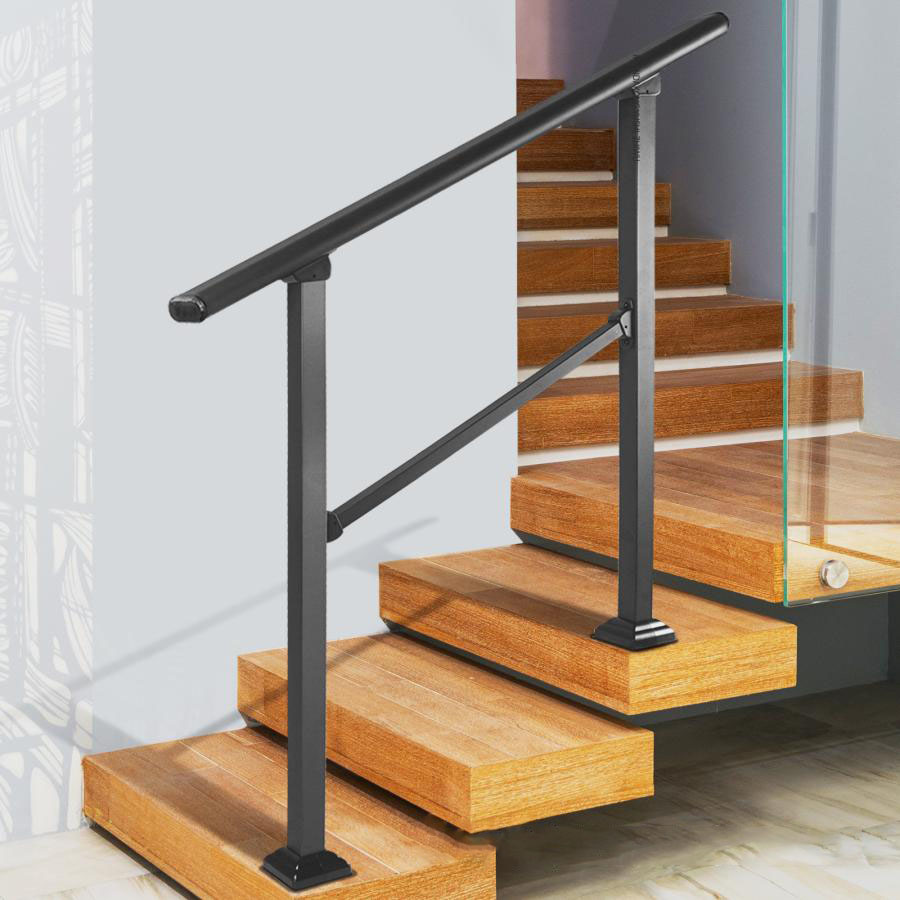  black industry for tube . iron made handrail stair for safety slip prevention stair handrail indoor and, outdoors handrail outdoors stair handrail round stick stainless steel steel stick angle adjustment possibility indoor outdoors entranceway 