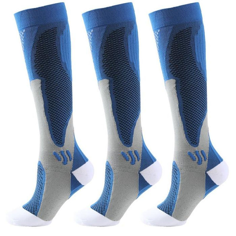  sport socks compression men's 3 pairs set knee-high socks long height ventilation socks basketball socks for adult Golf motion Jim 