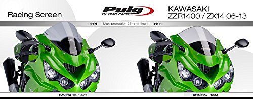 Puig 4057F RACING-SCREEN [DARK SMOKE] Kawasaki ZZR1400 (06-19) Poo-chi экран обтекатель [ параллель импортные товары ]