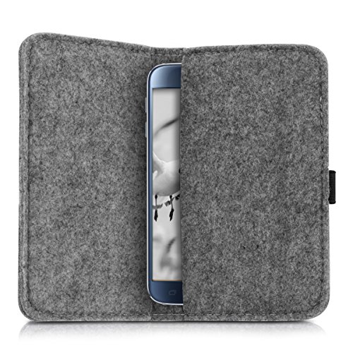 kwmobile фетр рукав смартфон для - защита кейс резинка имеется - внутри размер 16.0 x 8.0 cm [ параллель импортные товары ]