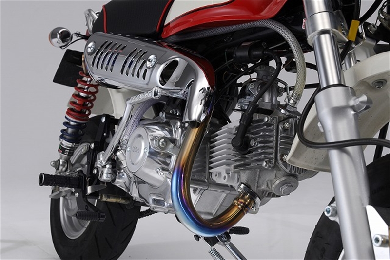 OVER Racing チタン アップマフラー モンキー用 13-01-28: OVER RACING 手曲げ チタン UPマフラー（MONKEY）13-01-28 バイク用