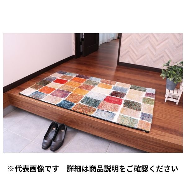 玄関マット トルコ製 ウィルトン織 『パレット』 約60×90cm 2046869の商品画像