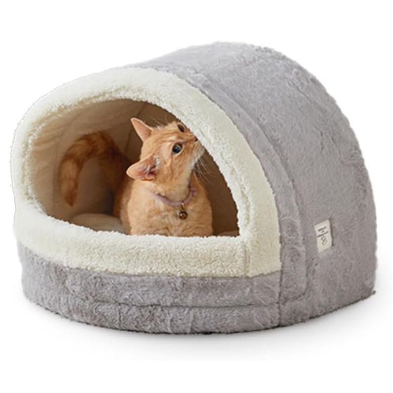 アイリスオーヤマ ボアドームペットベッド グレー PBB-480の商品画像