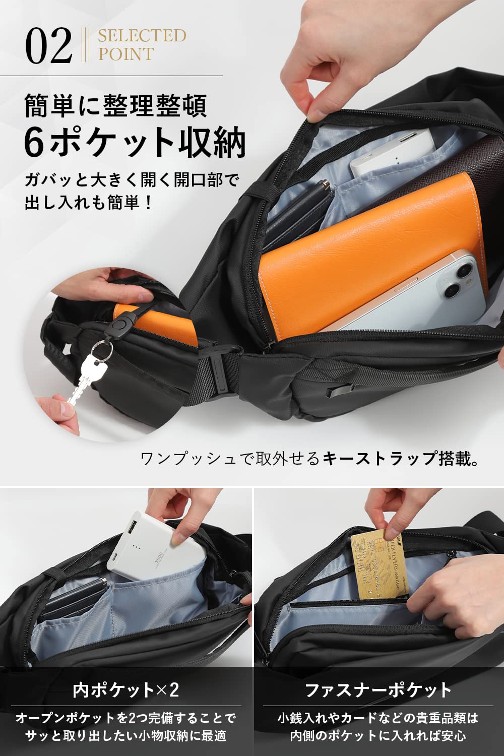 [VIVALD] body bag men's [ outing × travel .. light . comfortable ] shoulder bag belt bag compact smaller water-repellent light weight YKKfas