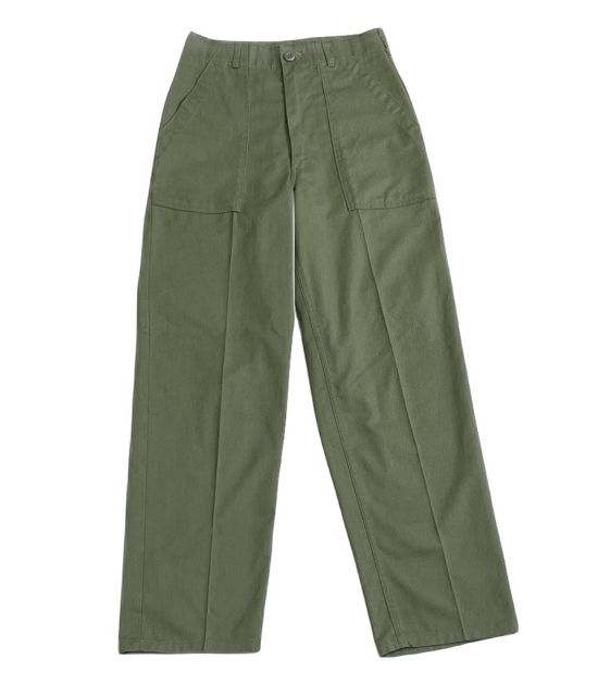 80's the US armed forces us armyfa tea g pants Baker pants OG-507 IDEAL Zip woman . good size inscription 26x29 absolute size W64 L71 [ta-0860]