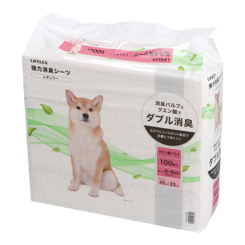 コーナン コーナン LIFELEX 強力消臭ペットシーツ レギュラー 100枚×1個 KTS12-3157 LIFELEX 犬用ペットシーツ、トイレシートの商品画像