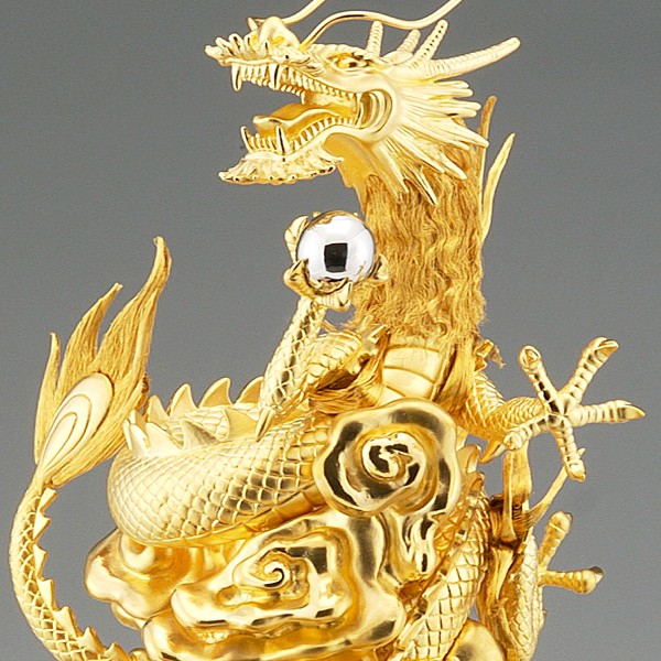  original made of gold ornament ... dragon height 26cm platinum made ..L size 