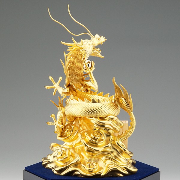  original made of gold ornament ... dragon height 26cm platinum made ..L size 