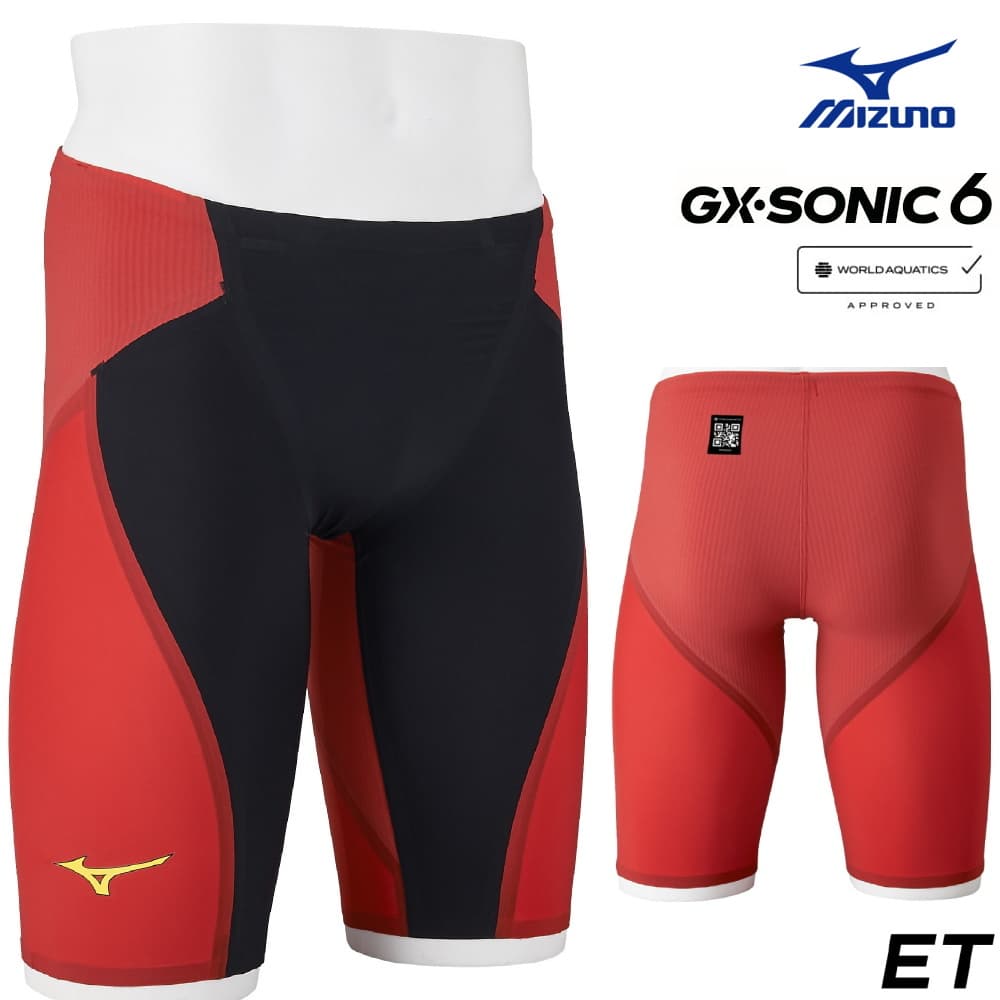  Mizuno .. swimsuit men's GX SONIC6 ET WA approval GX SONIC VI half spats cloth . material .. all kind eyes short distance ~ middle * long distance MIZUNO