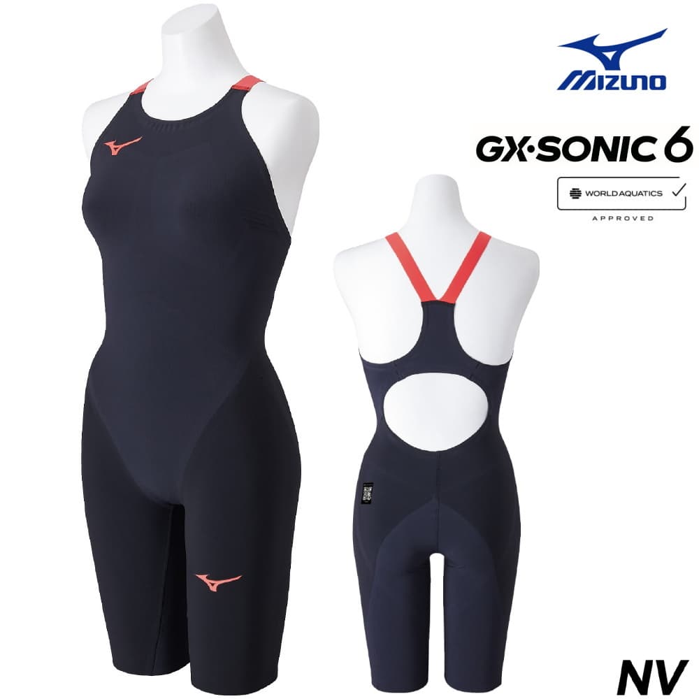  Mizuno .. купальный костюм женский GX SONIC6 NV WA одобрение GX SONIC VI половина костюм ткань . материалы .. все вид глаз короткий растояние ~ средний * большое растояние MIZUNO