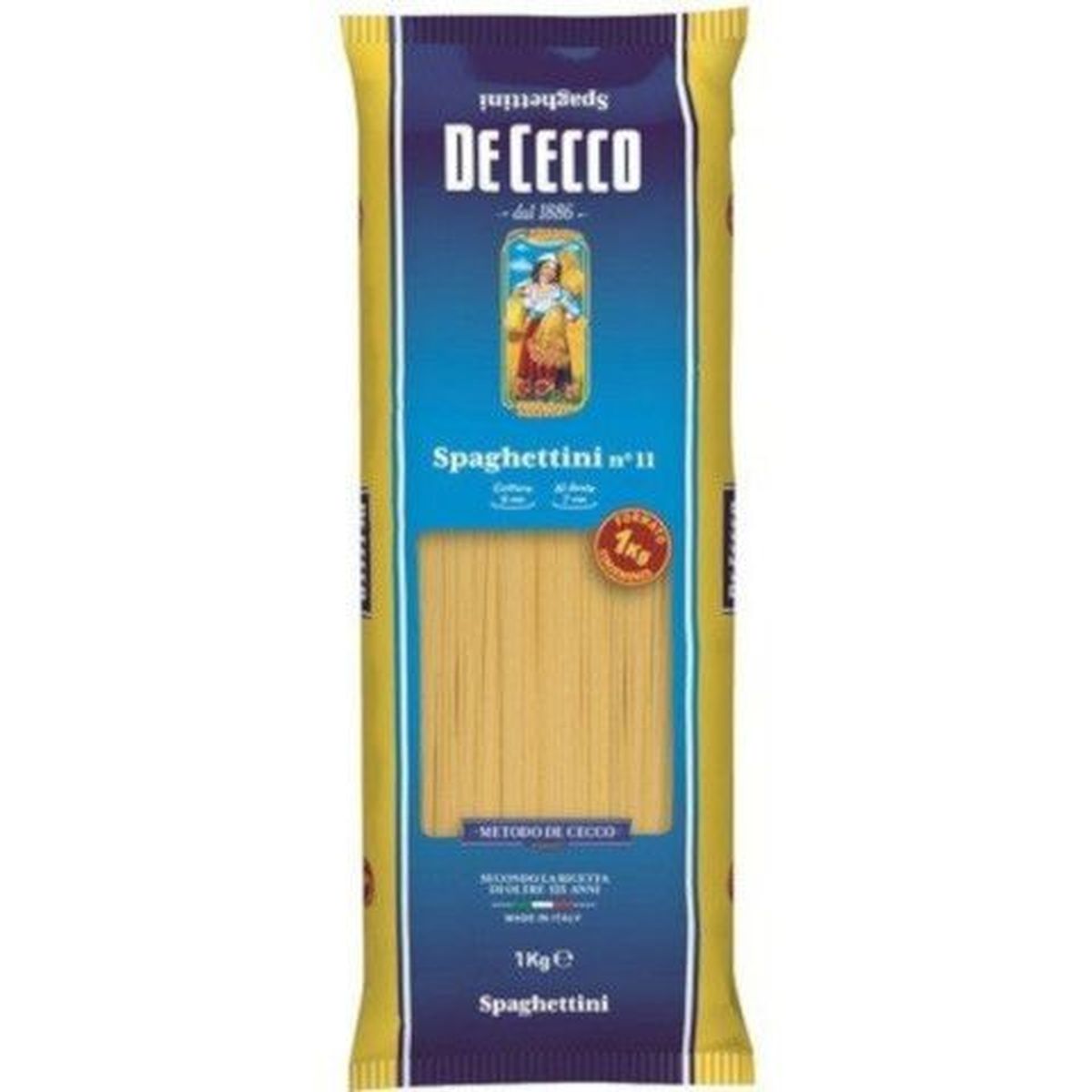 DE CECCO ディ・チェコ No.11 スパゲッティーニ（1.6mm）1kg×12個 パスタの商品画像