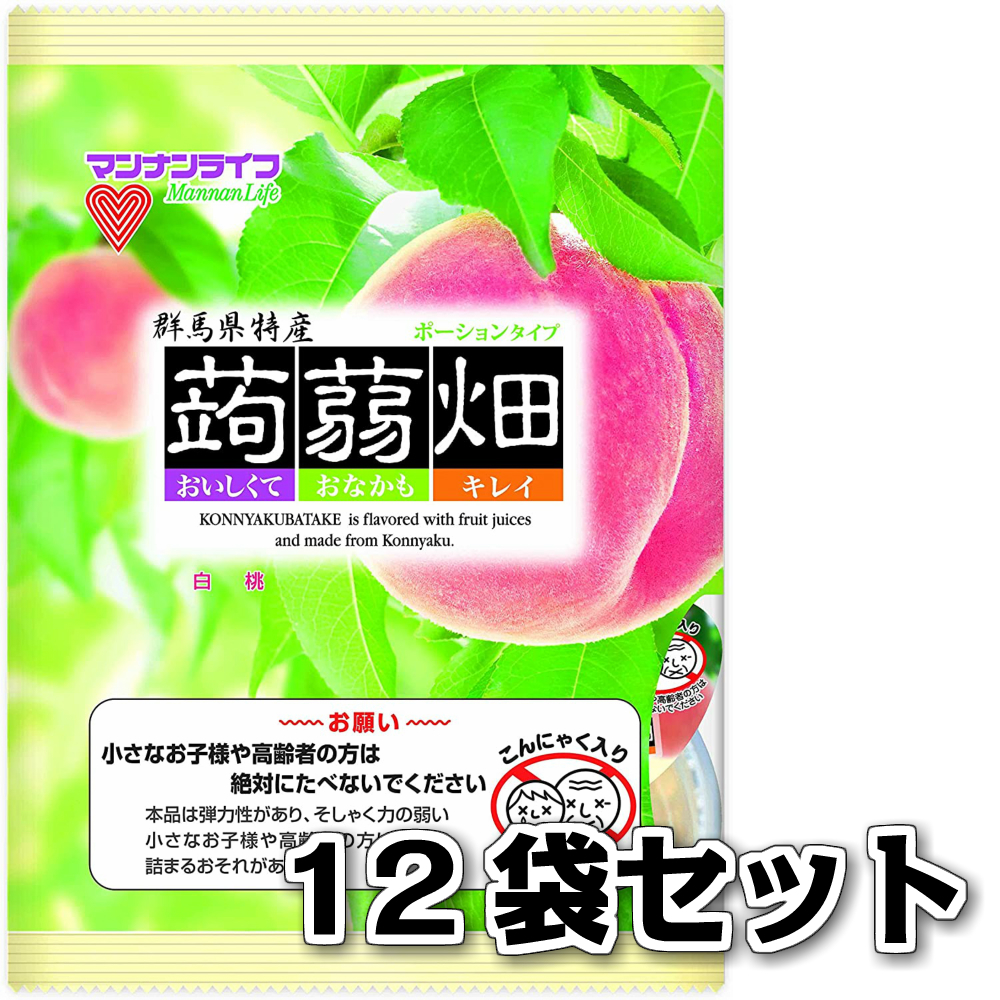 マンナンライフ マンナンライフ 蒟蒻畑 白桃味 25g 12個入り × 12個 ダイエットお菓子の商品画像