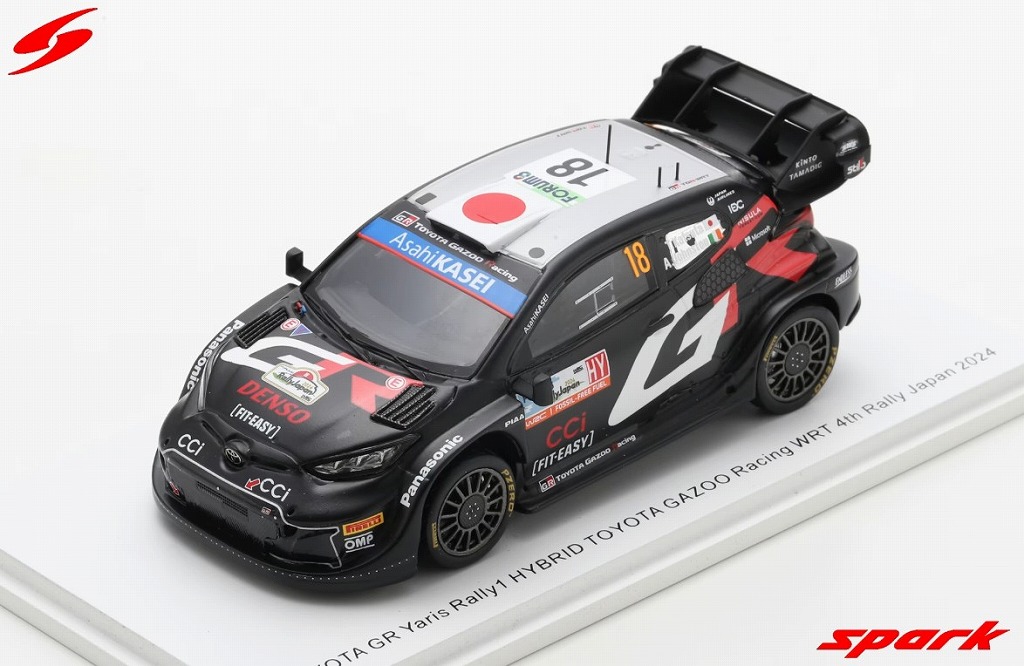 doorzo公式アカウント06商品スパーク製.トヨタGR Yaris スパークモデル TOYOTA GR Yaris Rally1 HYBRID No.18 TOYOTA GAZOO