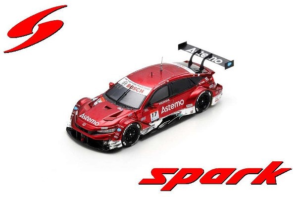 ミニカー Astemo Civic Type R-GT GT500 スパークモデル Astemo CIVIC TYPE R-GT No.17 Astemo REAL