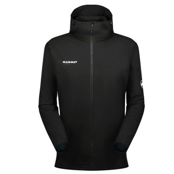 MAMMUT グラナイト ソフトシェル フーデッド ジャケット アジアンフィット メンズ 1011-00322（black-white）