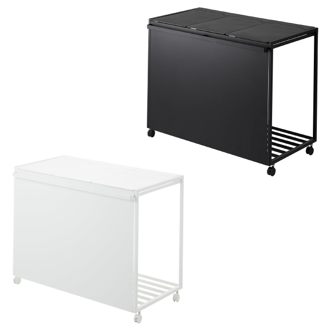 山崎実業 tower 蓋付き目隠し分別ダストワゴン タワー 45L 3分別の商品画像