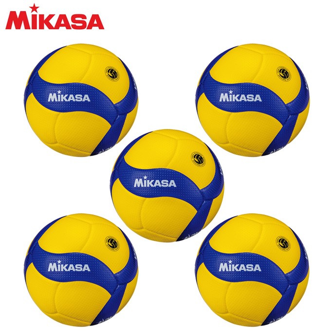 バレーボール 検定球 4号 V400W （ブルー/イエロー） ×5個の商品画像