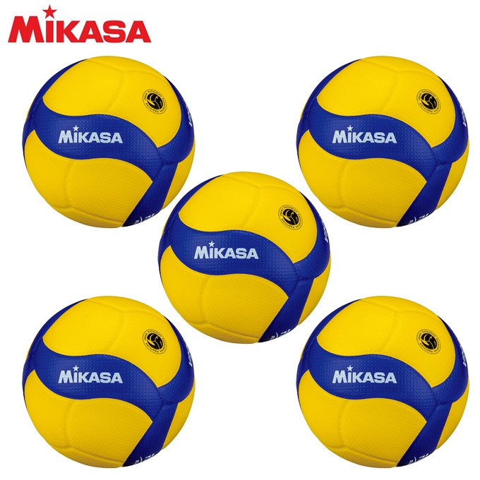 MIKASA（スポーツ） バレーボール 国際公認球/検定球 5号 V200W （ブルー/イエロー） ×5個 バレーボールの商品画像