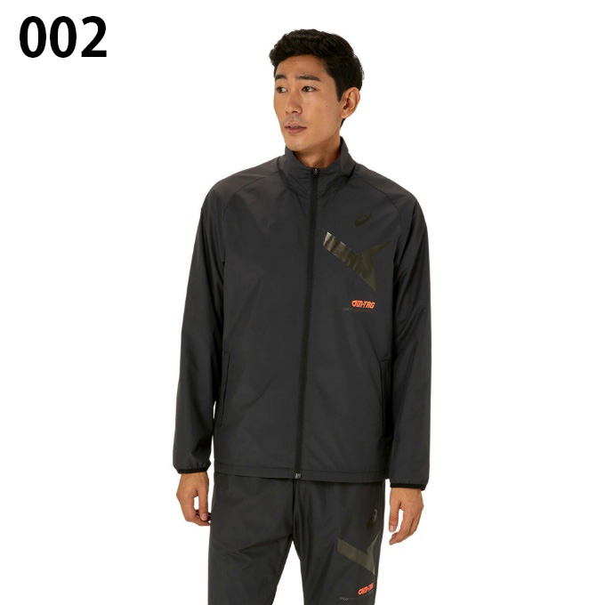  Asics windbreaker top and bottom set men's AIM-TRG reverse side tricot WBK JK+AIM TRG reverse side tricot windbreaker pants 2031E730+2031E731 asics