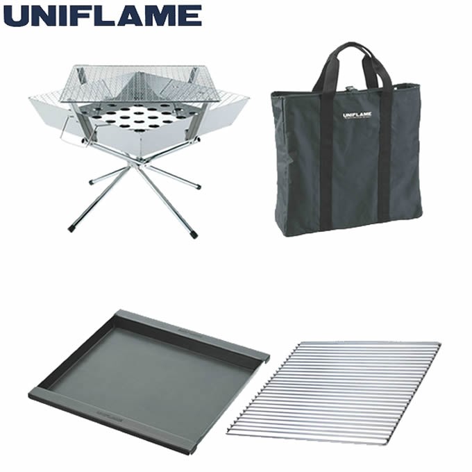 UNIFLAME ユニフレーム ファイアグリル 683040 3点セット（ヘビーロストル・収納ケース） 焚き火台の商品画像