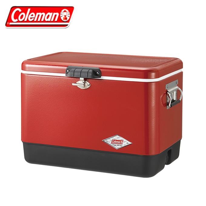 コールマン 54QT スチールベルト R クーラー（レッド/ブラック） アウトドア　クーラーボックスの商品画像