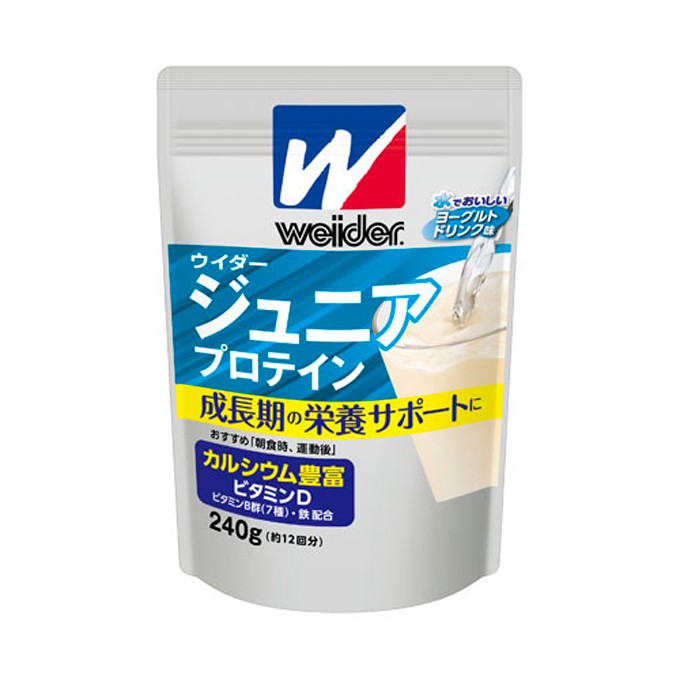 森永製菓 ウイダー ジュニアプロテイン ヨーグルトドリンク味 240g × 1袋 ウイダー ホエイプロテインの商品画像