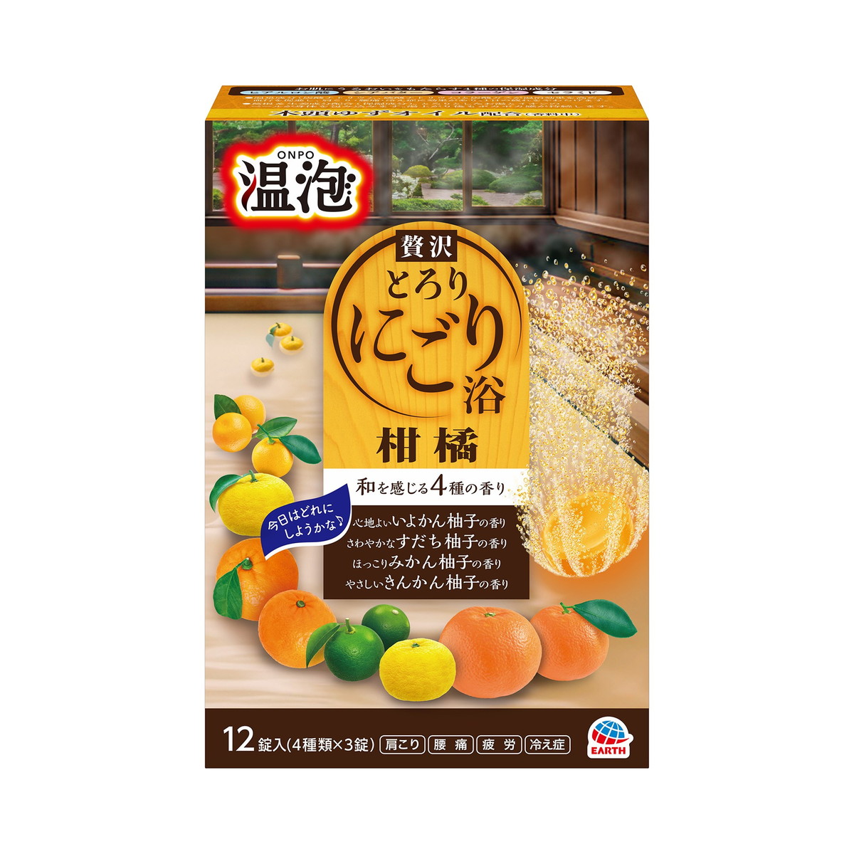 温泡 贅沢とろりにごり浴 柑橘 1箱 （12錠入）×5