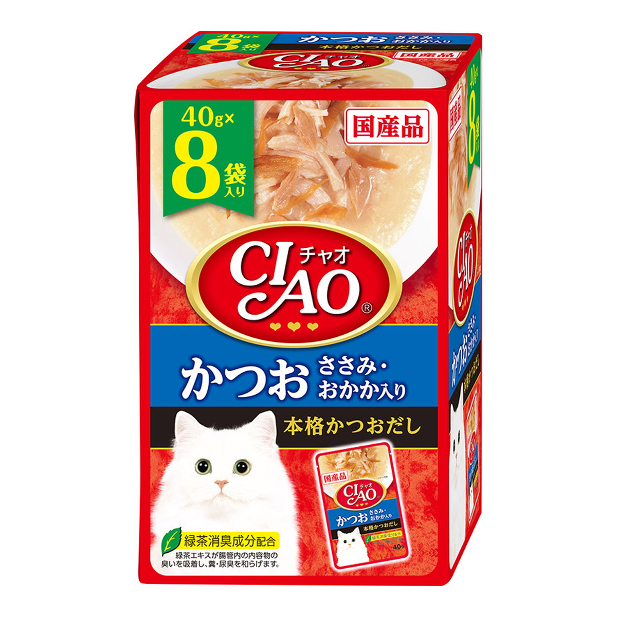 いなばペットフード CIAO パウチ かつお ささみ・おかか入り IC-204 40g×24個 CIAO（いなばペットフード） 猫缶、ウエットフードの商品画像
