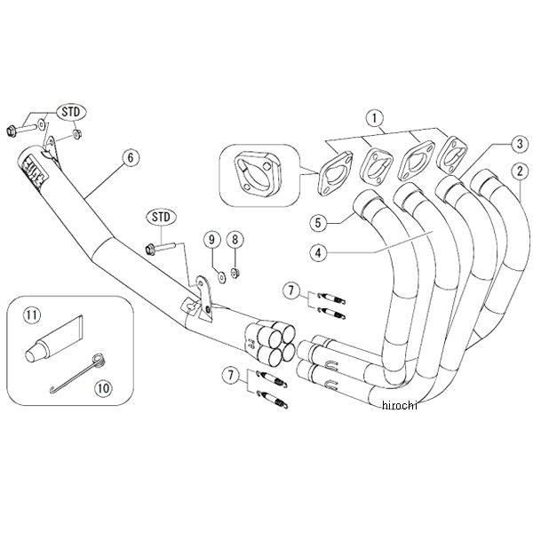 Full Exhaust ONE-PIECE SUS（CB400SF/SB H-V REVO 08-17/EBL-NC42）01810-441E5-00の商品画像