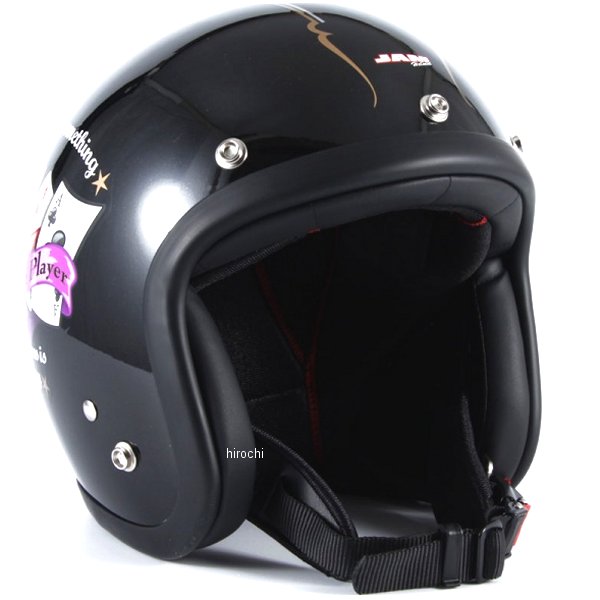 72ジャムジェットヘルメット JF-13M PLAYERS MAT フリーサイズ（57-60cm未満） ブラック バイク用　ジェットヘルメットの商品画像