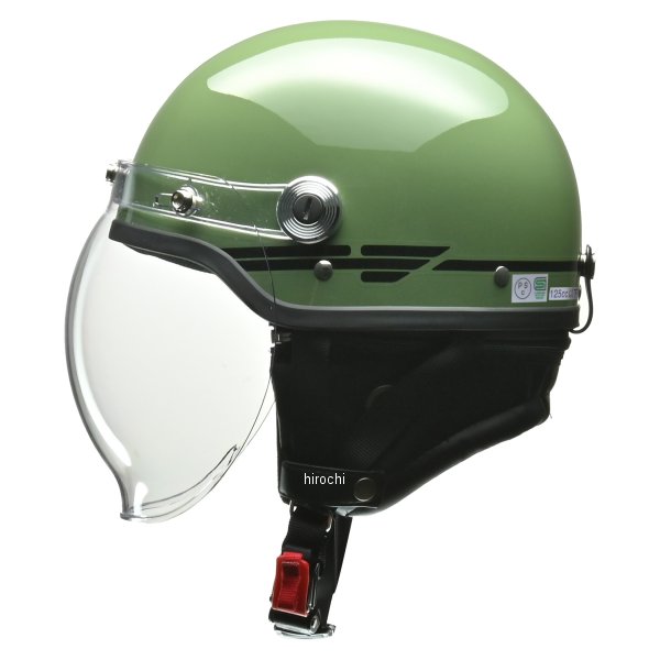 リード工業 CROSS CR-760 ハーフヘルメット フリー（57-60cm未満） オーガニックグリーン バイク用　ハーフヘルメットの商品画像