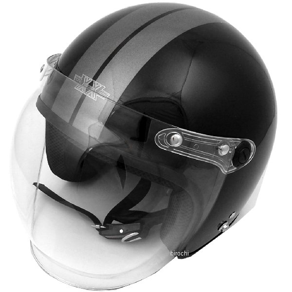 スピードピット XX-606 XXLサイズ（62～64cm未満）ブラック/ガンメタ バイク用　ジェットヘルメットの商品画像