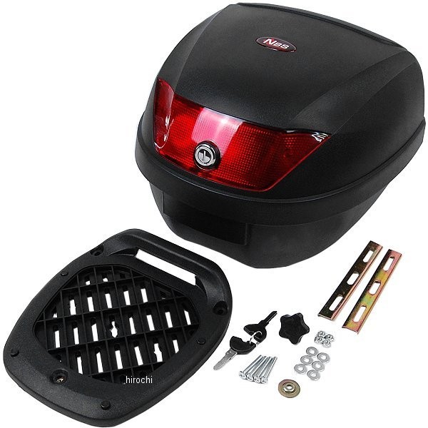 バイクパーツセンター リアボックス 28L YM-0807 ブラックレッド