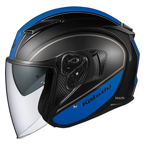 OGK Kabuto EXCEED DELIE XLサイズ（61-62cm） フラットブラックブルー EXCEED バイク用　ジェットヘルメットの商品画像