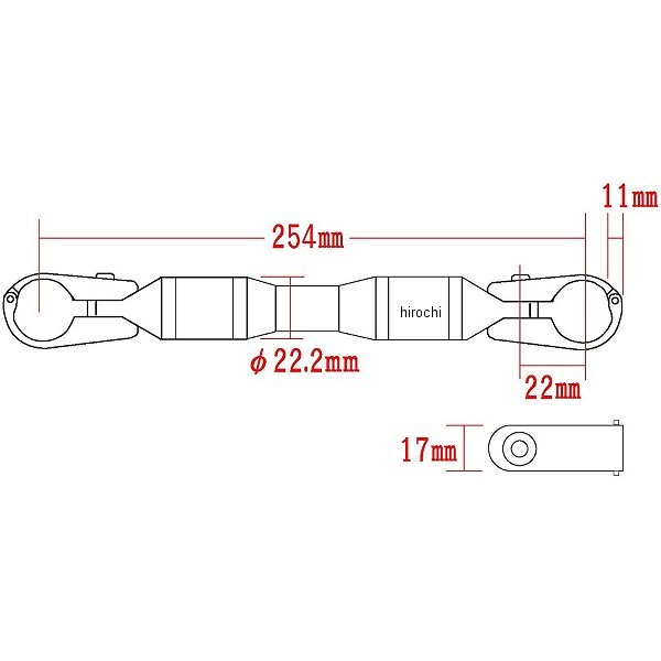 [ производитель наличие есть ] 093267-22poshuPOSH quick release скоба вал модель 2 206mm super мотоцикл балка для коврик красный JP магазин 