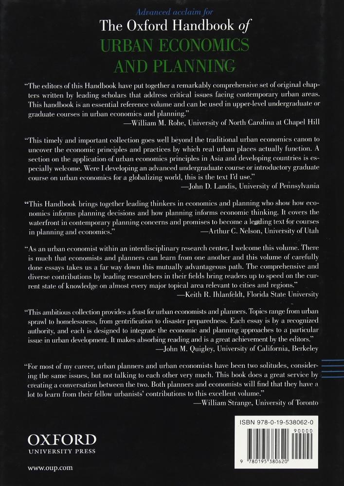アウトレットショッピング The Oxford Handbook of Urban Economics and Planning (Oxford  Handbooks)並行輸入品 ネット特販-ssl.daikyogo.or.jp