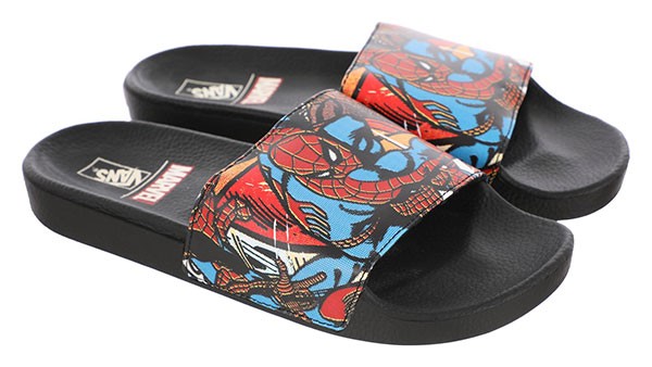 vans spiderman slides
