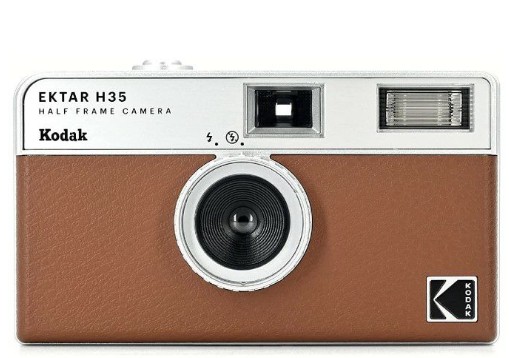 [ бесплатная доставка ]KODAK пленочный фотоаппарат 35 мм половина пленочный фотоаппарат EKTAR H35 Half Frame Film Camera Brown 