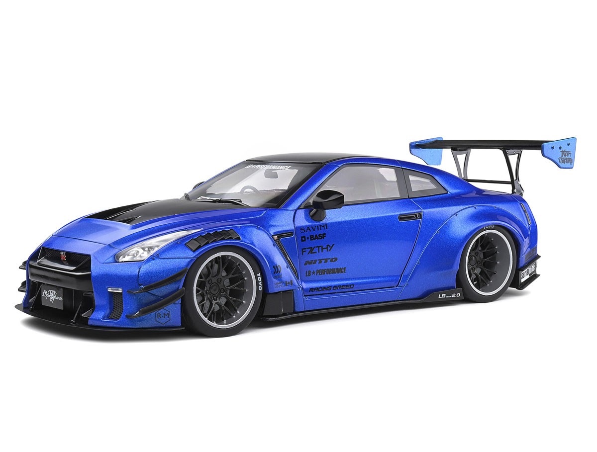 日産 GT-R （R35） LB WORKS 2020 （ブルー） （1/18スケール ダイ