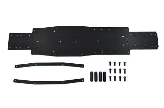 RDX用 ブラックFRP メインシャーシ＆サイドデッキセット D1-BFS01