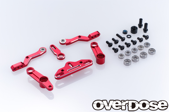 OVERDOSE トリプルリンクステアリングワイパーセット（For GALM シリーズ/ レッド） OD3547 ラジコンパーツ、アクセサリーの商品画像