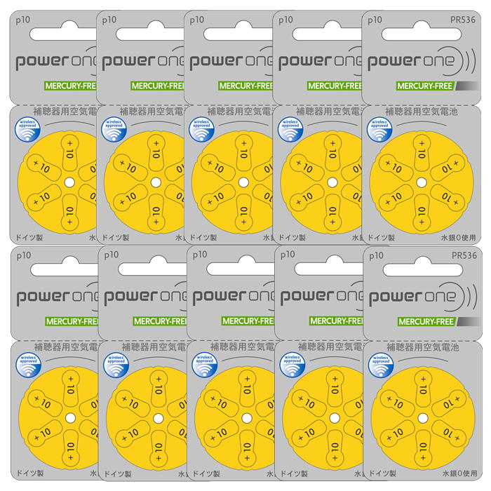  слуховой аппарат батарейка энергия one (powerone) PR536 (10) 10 упаковка 