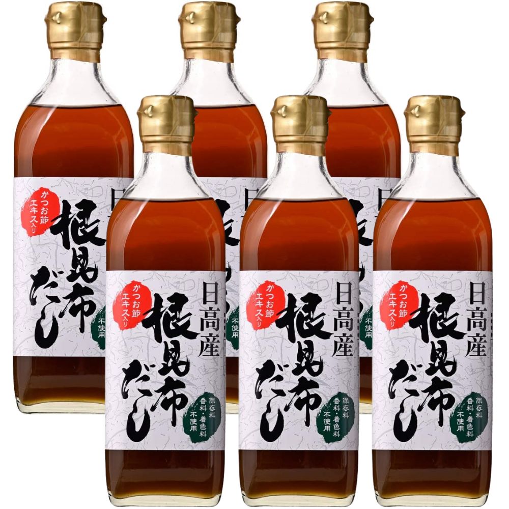 ヤマチュウ食品 日高産根昆布だし 500ml×6個の商品画像