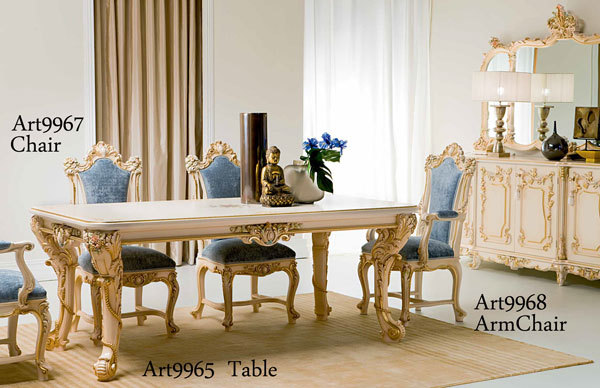 silik furniture 205cm dining table ALEXANDRA 9965 European antique Classic cat legs SILIK Italy made 