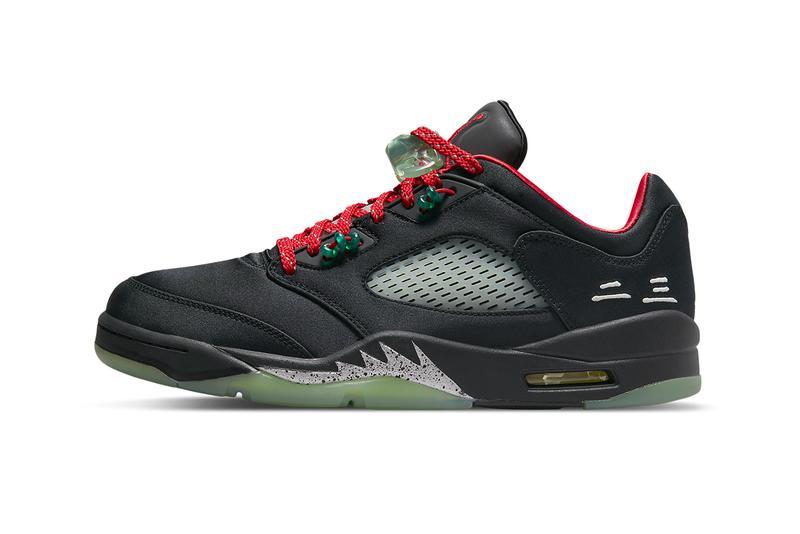 CLOT × AIR JORDAN 5 RETRO LOW "JADE" DM4640-036 （ブラック/クラシックジェイド/ファイヤーレッド/メタリックシルバー）