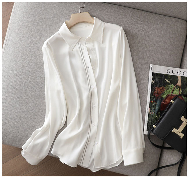  блуза формальный tops женский рубашка блуза костюм внутренний стрейч маленький видно блуза рубашка весна осень UV cut 20 30 40 плата внутренний рубашка 