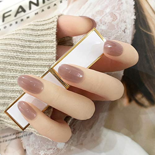 24 sheets original color false nails nails stick only artificial nails . bride false nails ( gray pink )