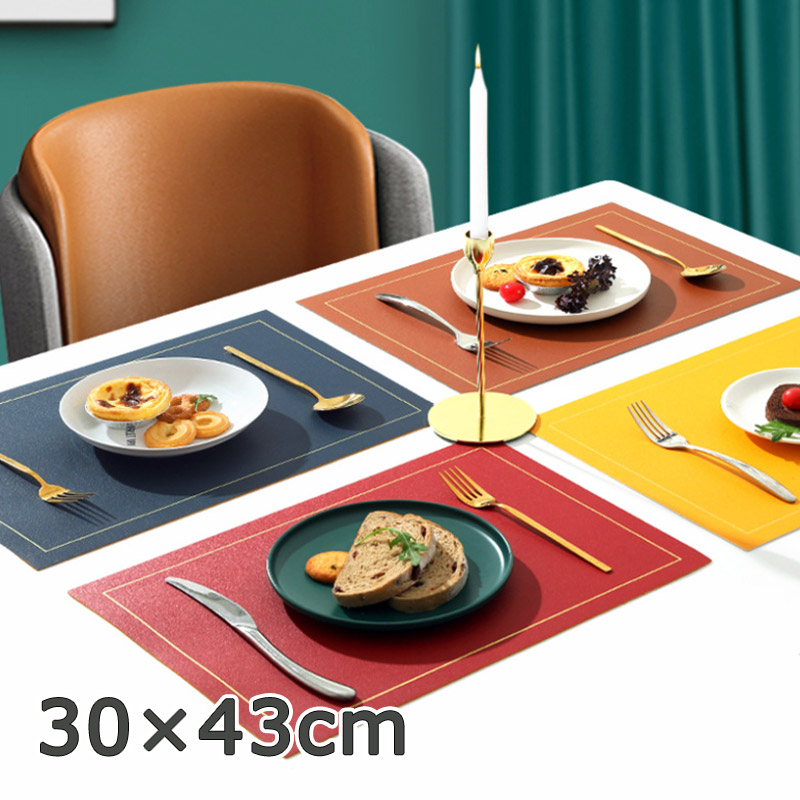  place mat Northern Europe reversible lunch mat ... water-repellent high class no- iron slip prevention PU leather wrinkle becoming difficult waterproof stylish 30×40 anti-bacterial tableware put 
