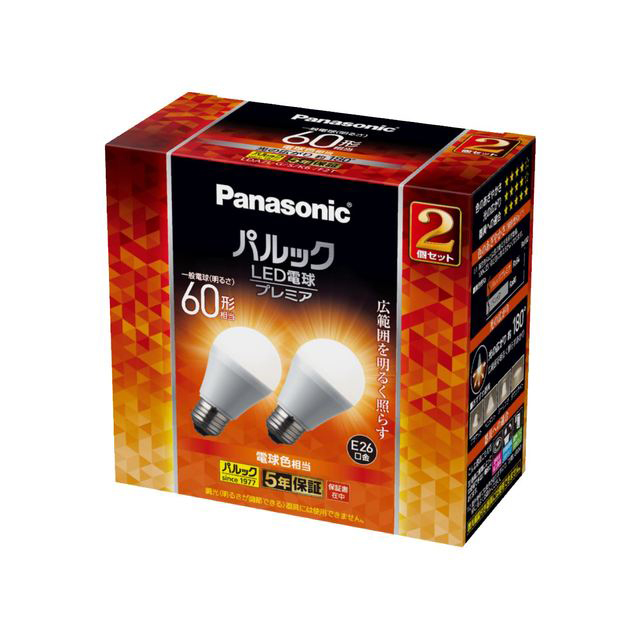 Panasonic 【2個】パルック LED電球 プレミア LDA7LGSK6F2T （電球色